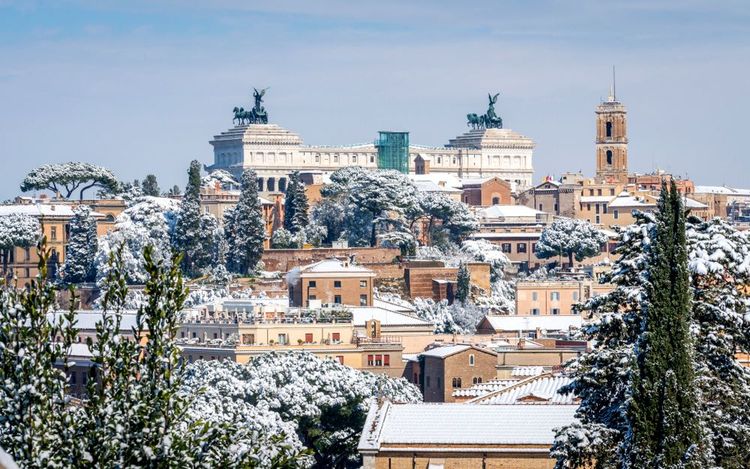 Les hauteurs de Rome vues depuis Giardino degli Aranci