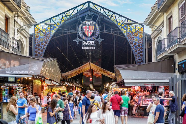 La Boqueria, el animado mercado de Las Ramblas