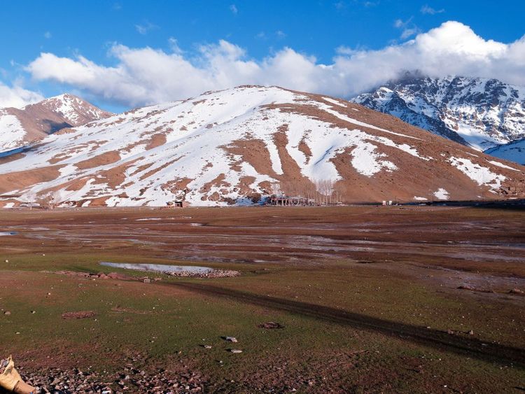 La chaine de montagne de l'Atlas au Maroc.