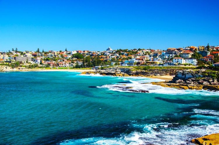 En arrivant sur Coogee Beach