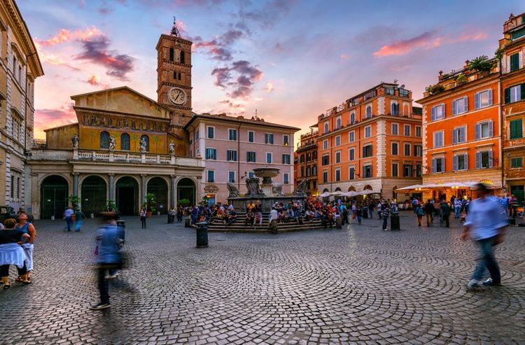 Le quartier de Trastevere en Italie
