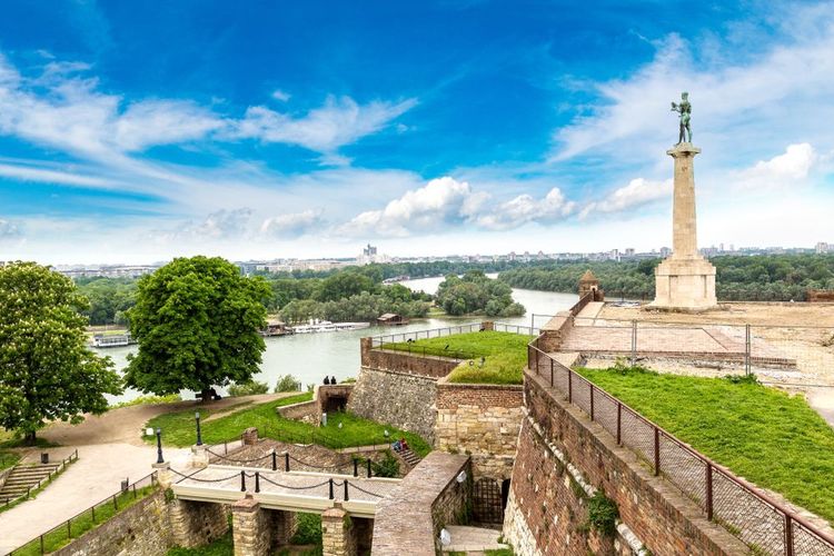 Le monument de Pobednik et la forteresse Kalemegdan