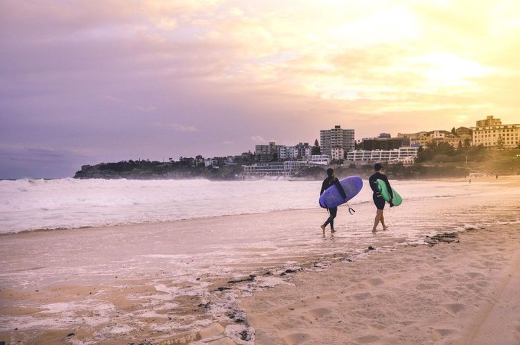 Bondy Beach après une journée de surf