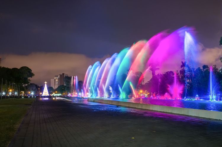 The fountains in the Parc de la Réserve