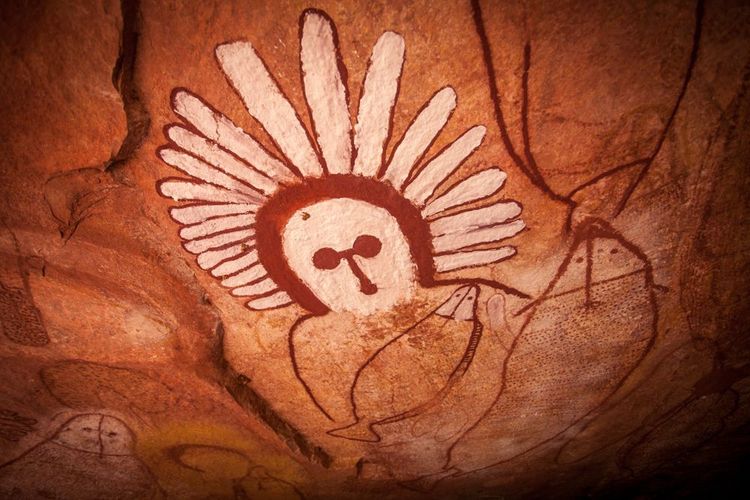 Peinture rupestre aborigène dans le parc de Kimberley