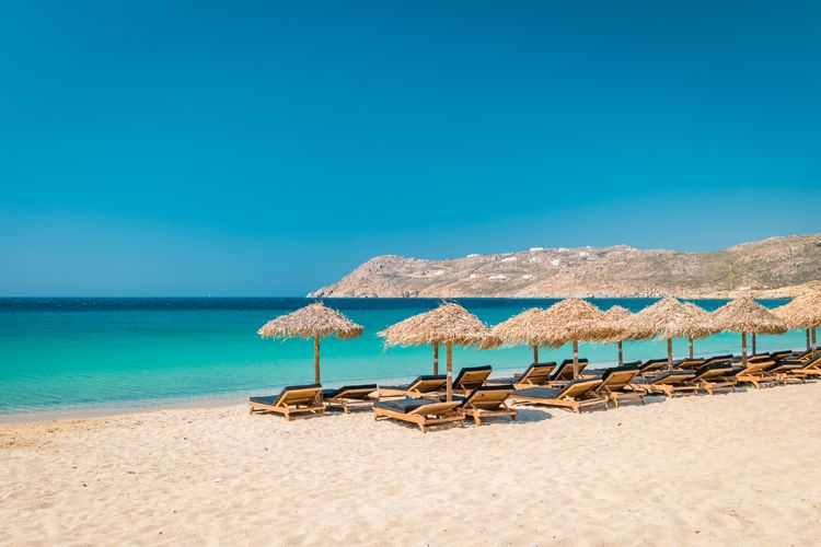 Playa de Elia y playas del sureste de Mykonos