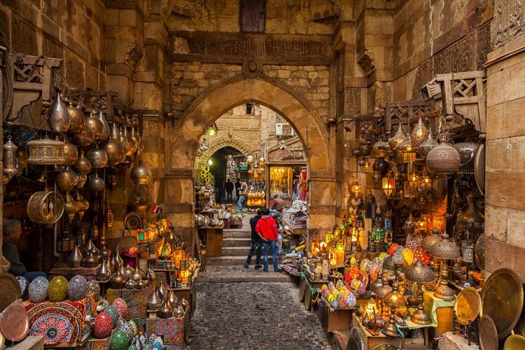 Khan el Khalili bazaar au Caire