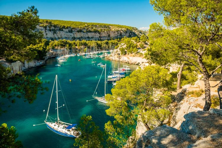 La cala di Port-Miou è una delle più conosciute di Cassis.