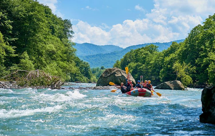 Rafting auf der Isère: Vorsicht vor Spritzern