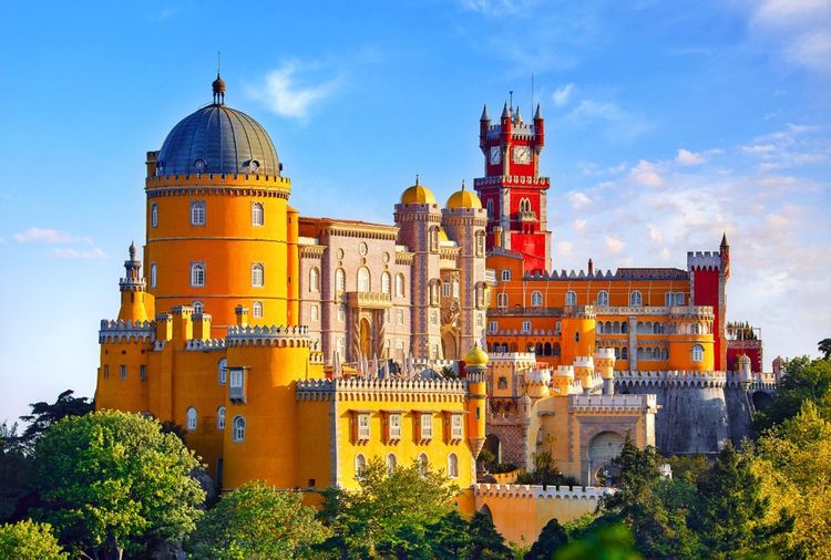 Le palais de Pena, à Sintra, dans la région de Lisbonne,Portugal