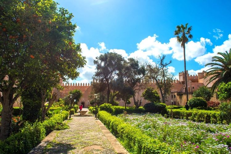 Jardins andalous dans la Kasbah de Rabat