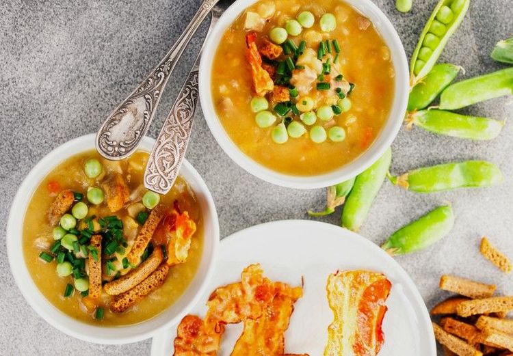 Pois et lard : le grey peas with bacon