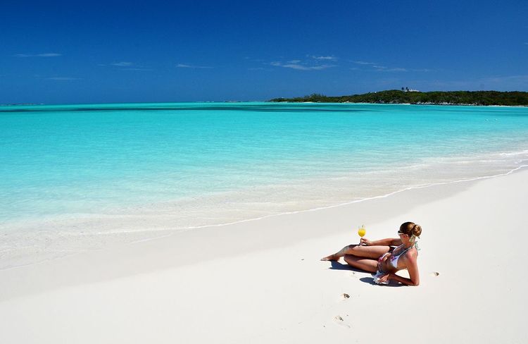Plage des Exumas, aux Bahamas