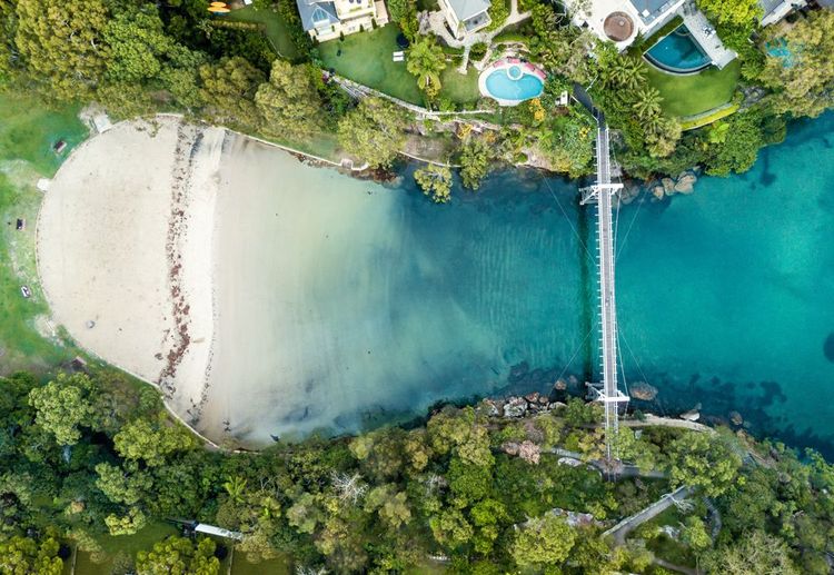 La plage verdoyante de Parsley Bay