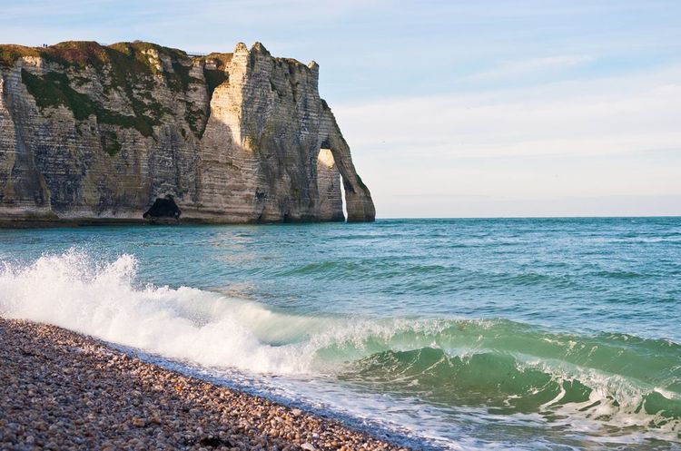 La plage d'Etretat en Normandie