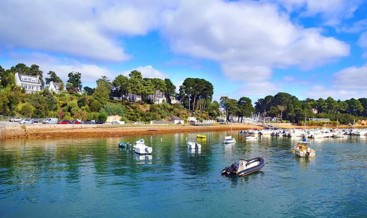 La côte bretonne du Morbihan.