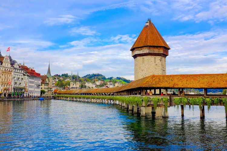 Le pont de Lucerne, Suisse