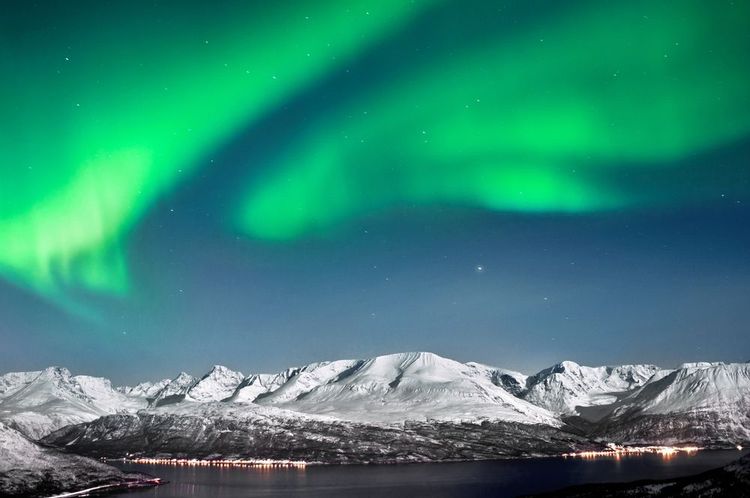 Des aurores boréales au dessus de Skibotn - Norvège