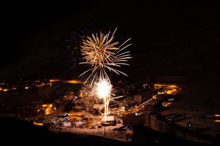 Le feu d'artifice de Tignes.