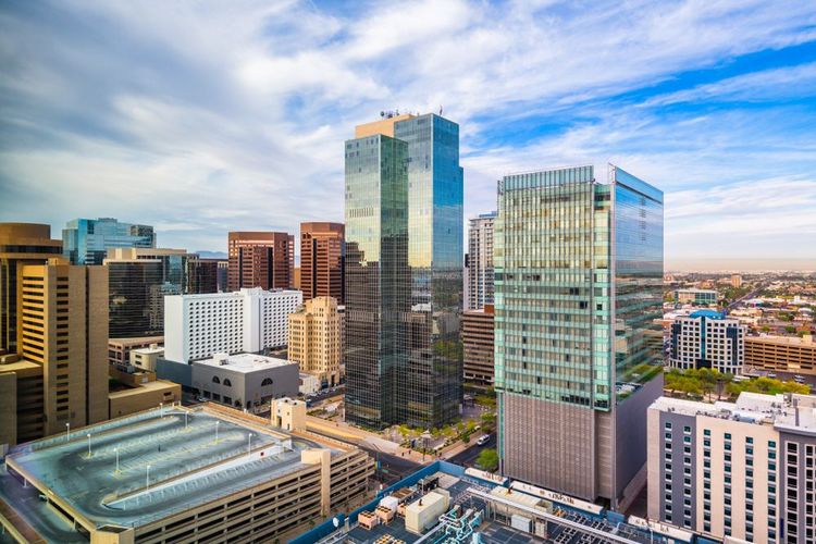 Le centre-ville de Phoenix en Arizona