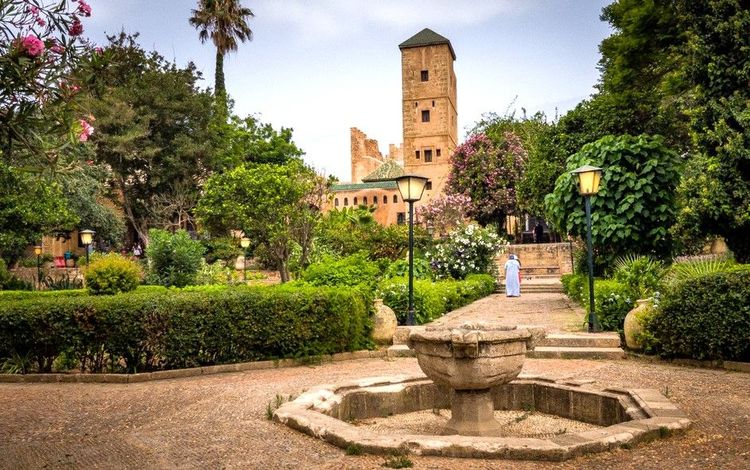 Jardins andalous dans la kasbah de Rabat
