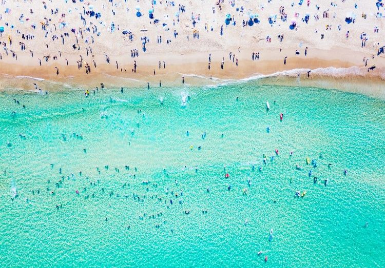 Vue aérienne sur Bondy Beach, Sydney
