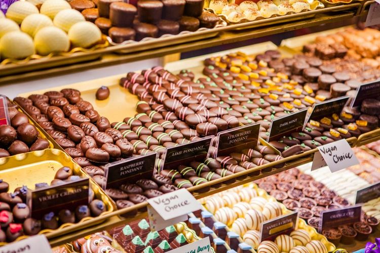 Chocolats chez le confiseur du marché anglais de Cork