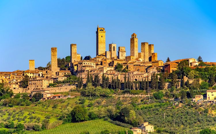 San Gimignano, en Toscane, sur la route romantique dessinée par l'UNESCO