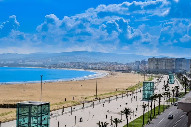 La plage de Tanger au Maroc
