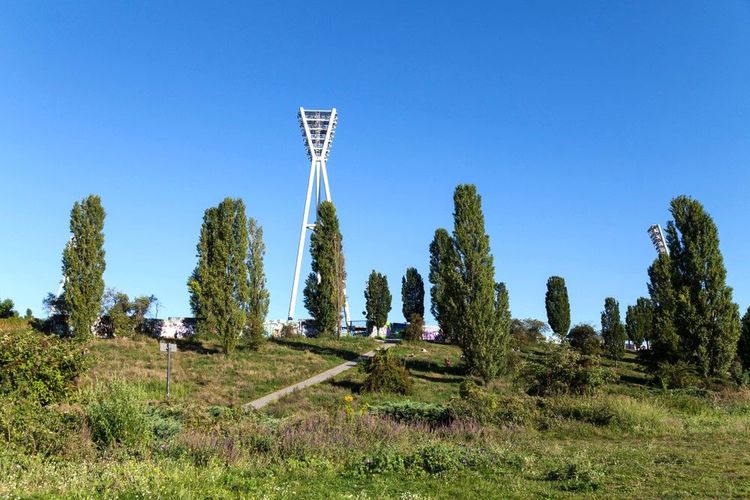 Le Mauerpark dans le quartier Berlin-Prenzlauer Berg, arrondissement de Pankow