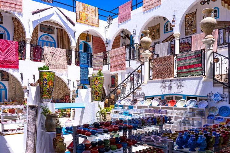 Le souk d'Houmt Souk, Djerba, Tunisie