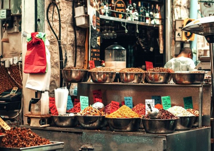 Epicerie sur le marché Mahane Yehuda