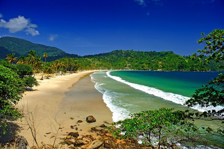 La baie de Maracas, à Trinidad