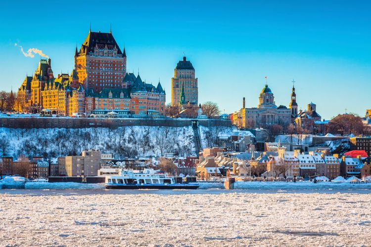 Château Frontenac en Quebec, monumento histórico y Patrimonio Mundial de la UNESCO