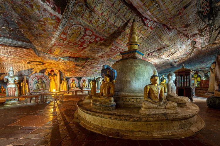The Golden Temple of Dambulla in Kandy, for history lovers