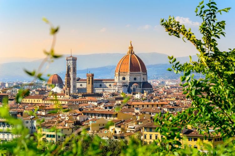 Vue de Florence en Italie et de la cathédrale de Santa Maria del Fiore