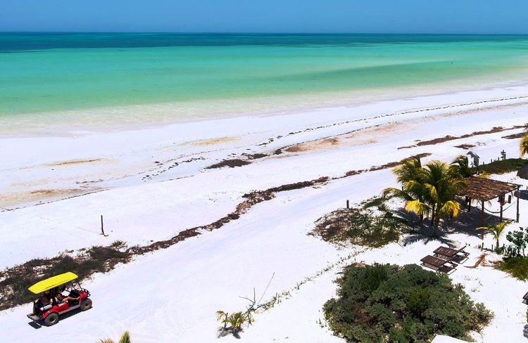 L'île d'Holbox donne sur le lagon