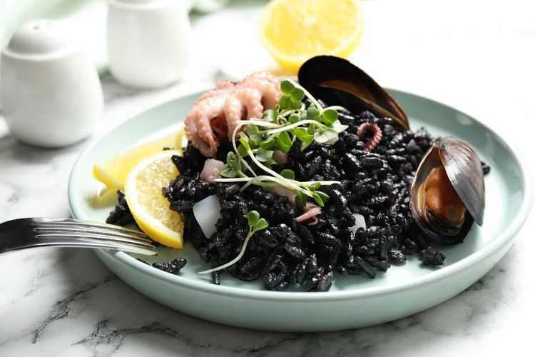 Risotto de fruits de mer, une spécialité de Pérast et plus généralemen des Bouches de Kotor