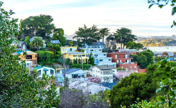 Les petites maisons sur les hauteurs de Sausalito
