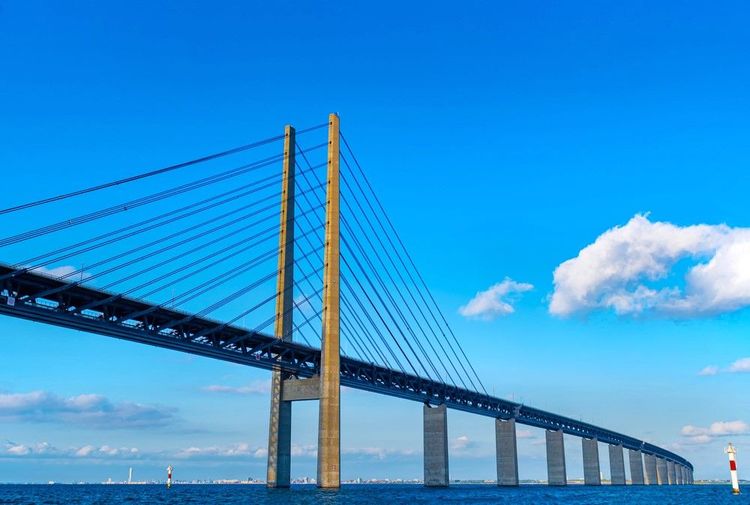 La traversée vers la Suède, entre Copenhague et Malmö, par le pont de l'Øresund