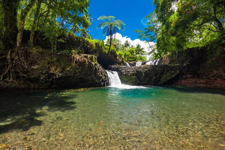 La piscine naturelle de togolitogiga à Upolu, dans les îles Samoa