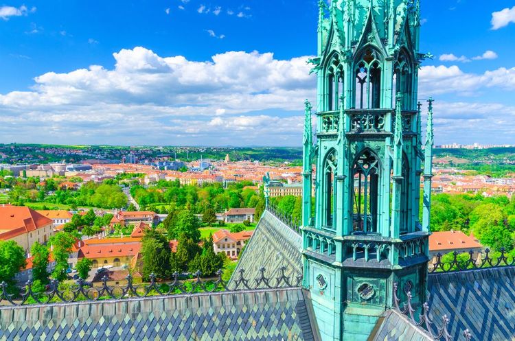 Vue du jardin royal de Prague