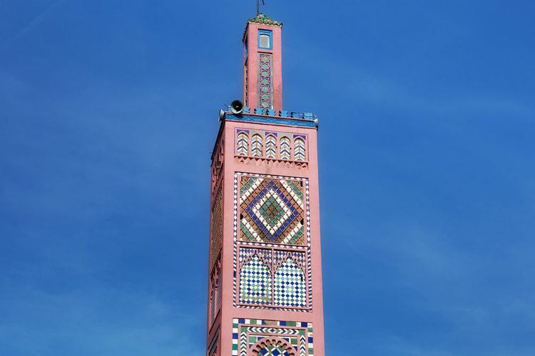 Le minaret de la mosquée de Sidi Bou Abib, dans le quartier du Grand Socco