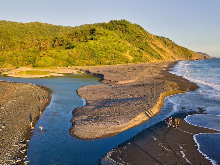 Plage de Lost Coast aux Etats-Unis