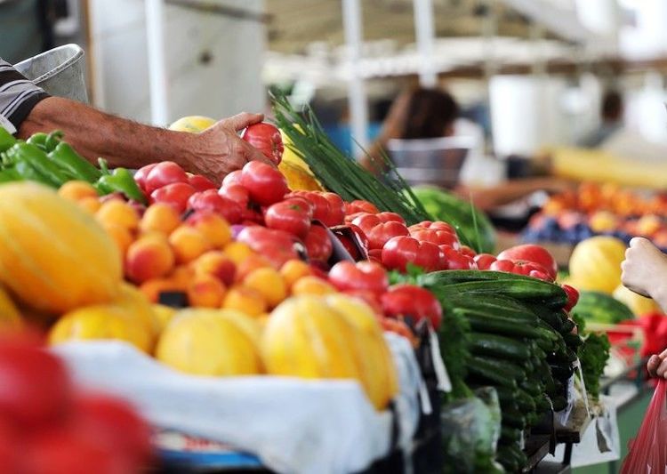 Bel étal de primeurs sur le marché de Zhenski Pazar