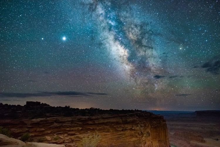 Voie Lactée au-dessus du parc national de Canyonlands