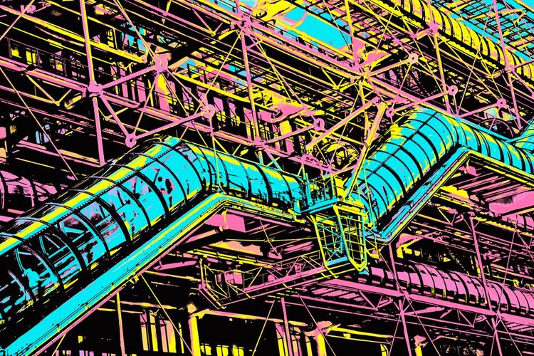 Le centre Pompidou, le plus grand musée d'art moderne d'Europe