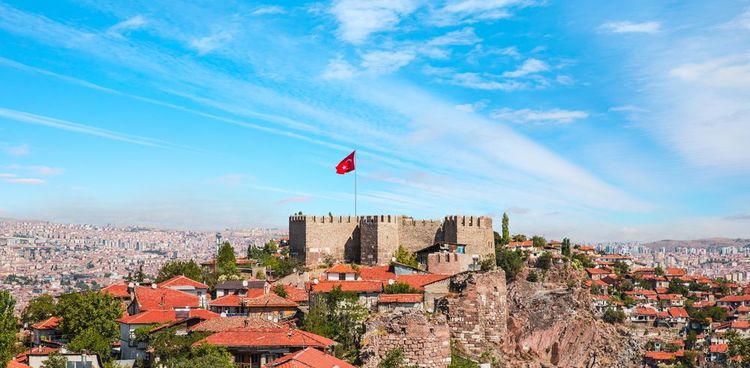 Le château d'Ankara, sur les hauteturs de la ville.