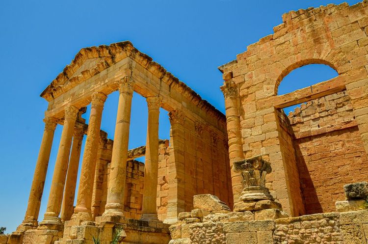 Les ruines de Sufetula en Tunisie