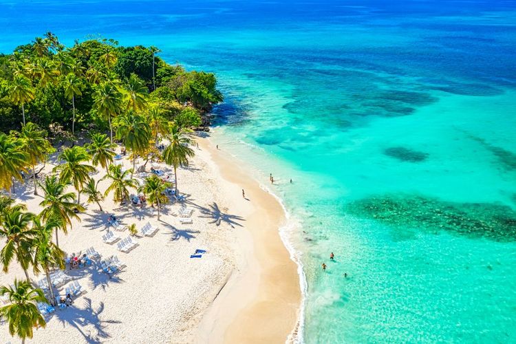  L'île de Cayo Levantado, Samana, République Dominicaine